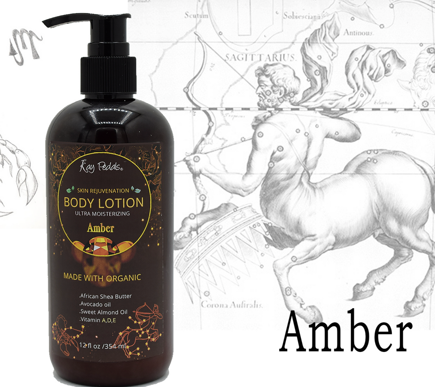 Amber Stone Body Lotion | Organic Body Cream | Shea Butter Lotion | Scented Lotion | Almond Body Lotion | Fragrance Lotion