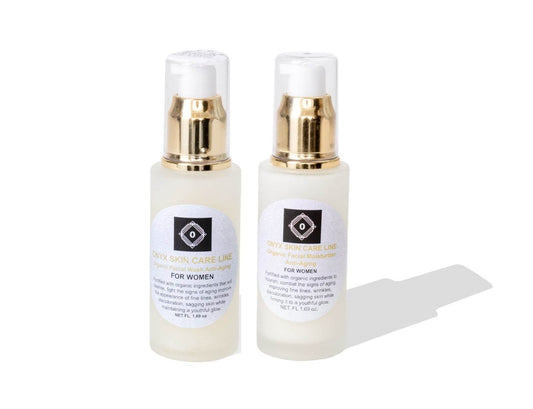 Organic Two-Step Anti-Aging Facial System - Wash and Moisturizer - For WOMEN