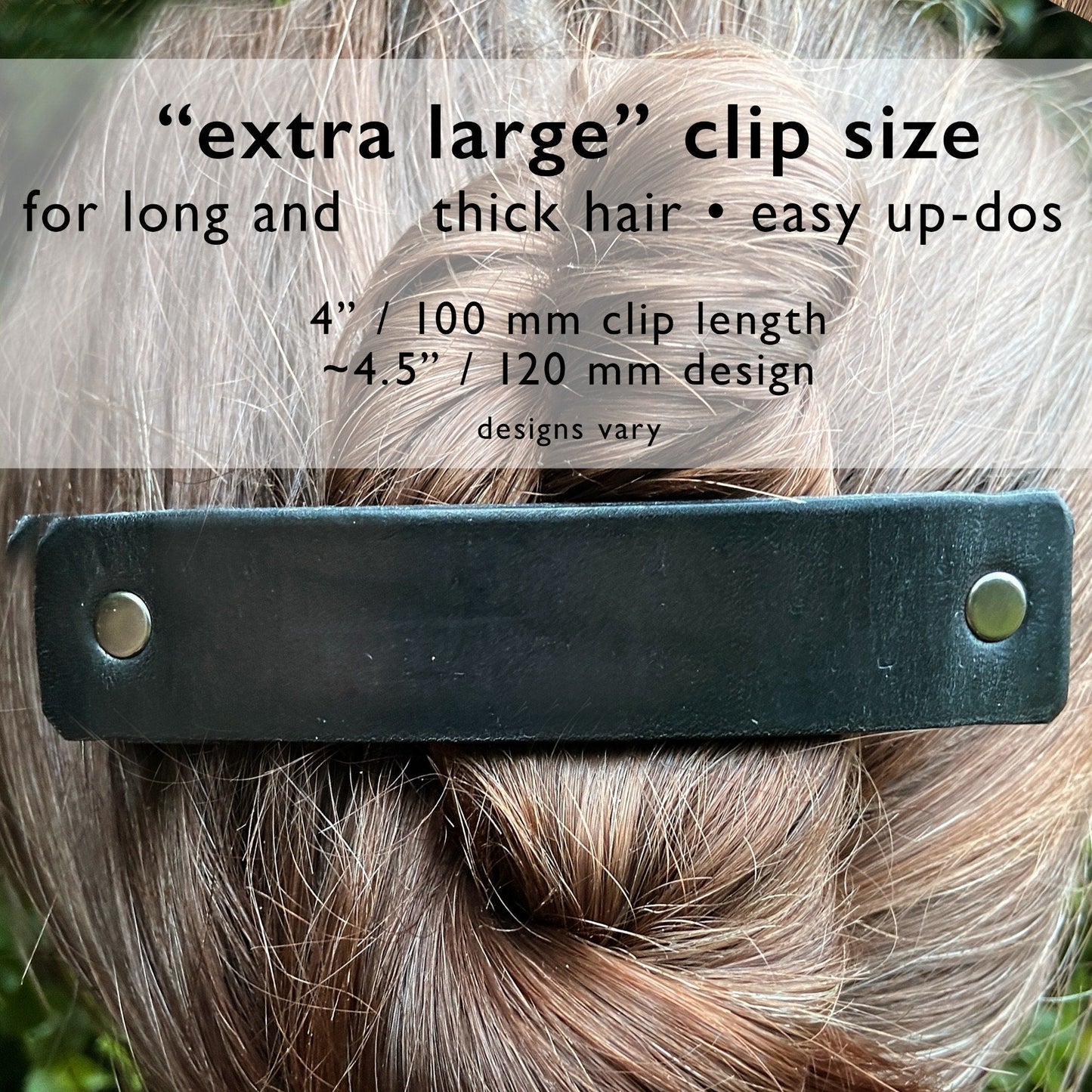 Basic Black Upcycled Leather Barrette and Earring Gift Set